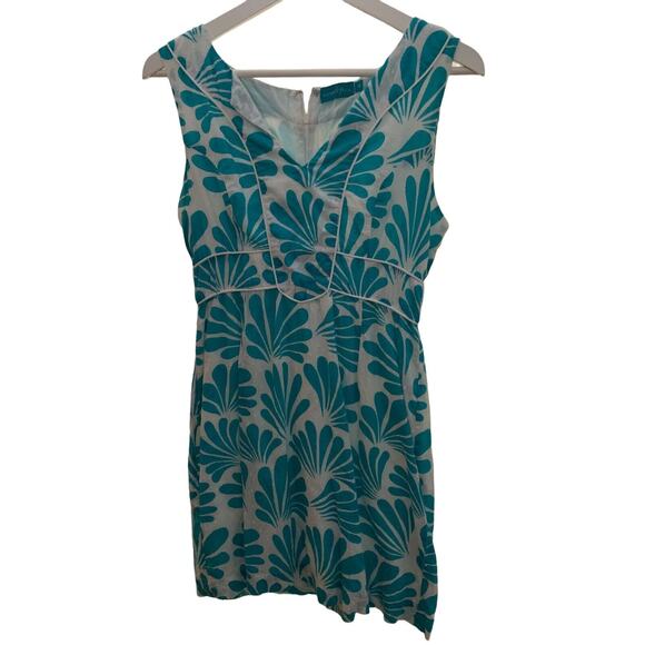 Simply Southern Dresses & Skirts - SOUTHERN FROCK Dress Women's 6 Blue White Sleeveless Classic Prep Cotton Lined